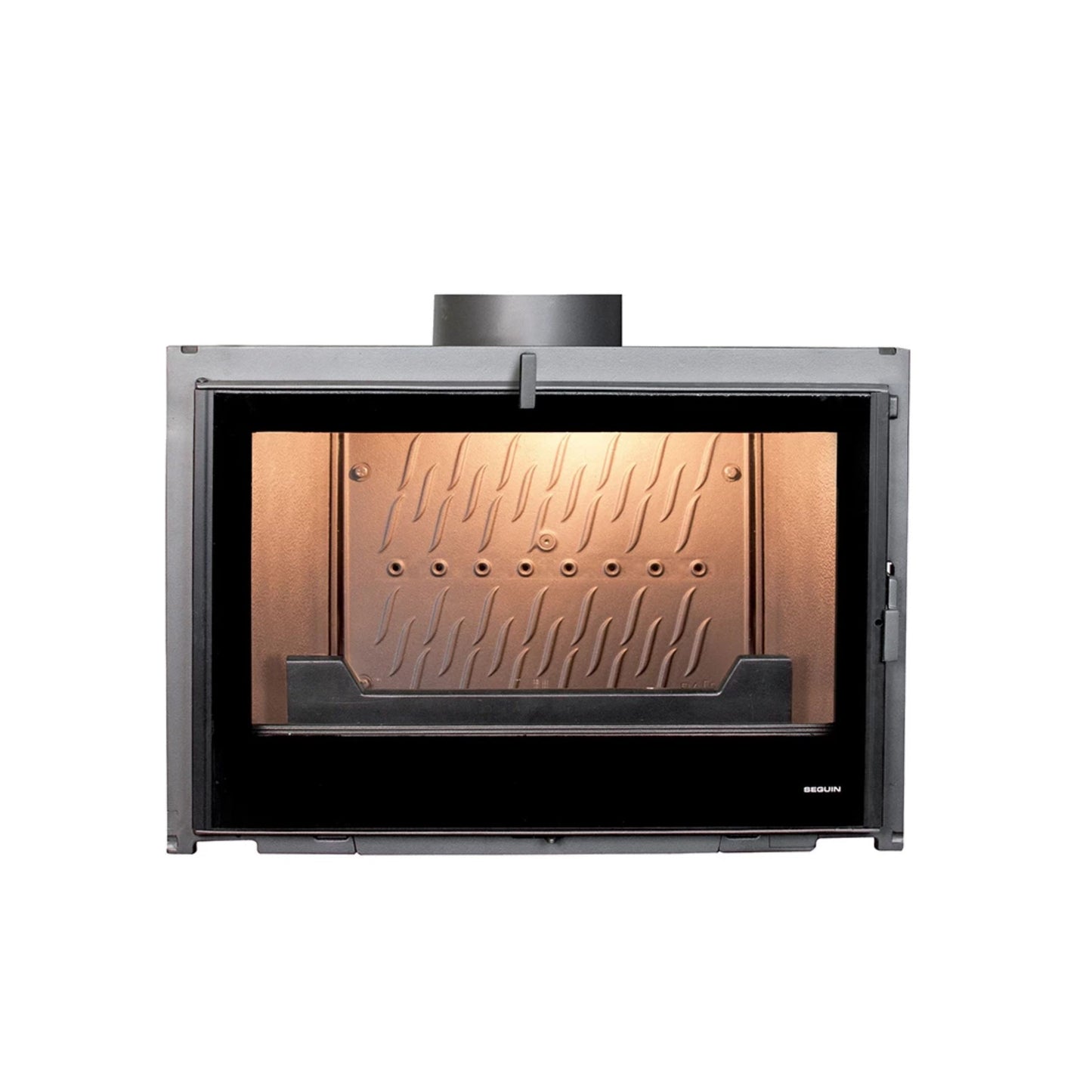 Kaminski vložek z ravno zasteklitvijo