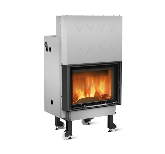 Kaminski vložek z ravnim steklom