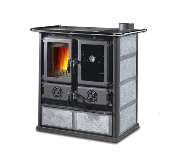 Štedilnik na drva oblogo iz naravnega kamna