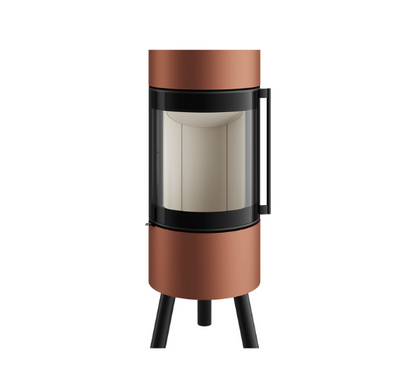 Kaminska peč v rose-gold barvi na treh nogicah
